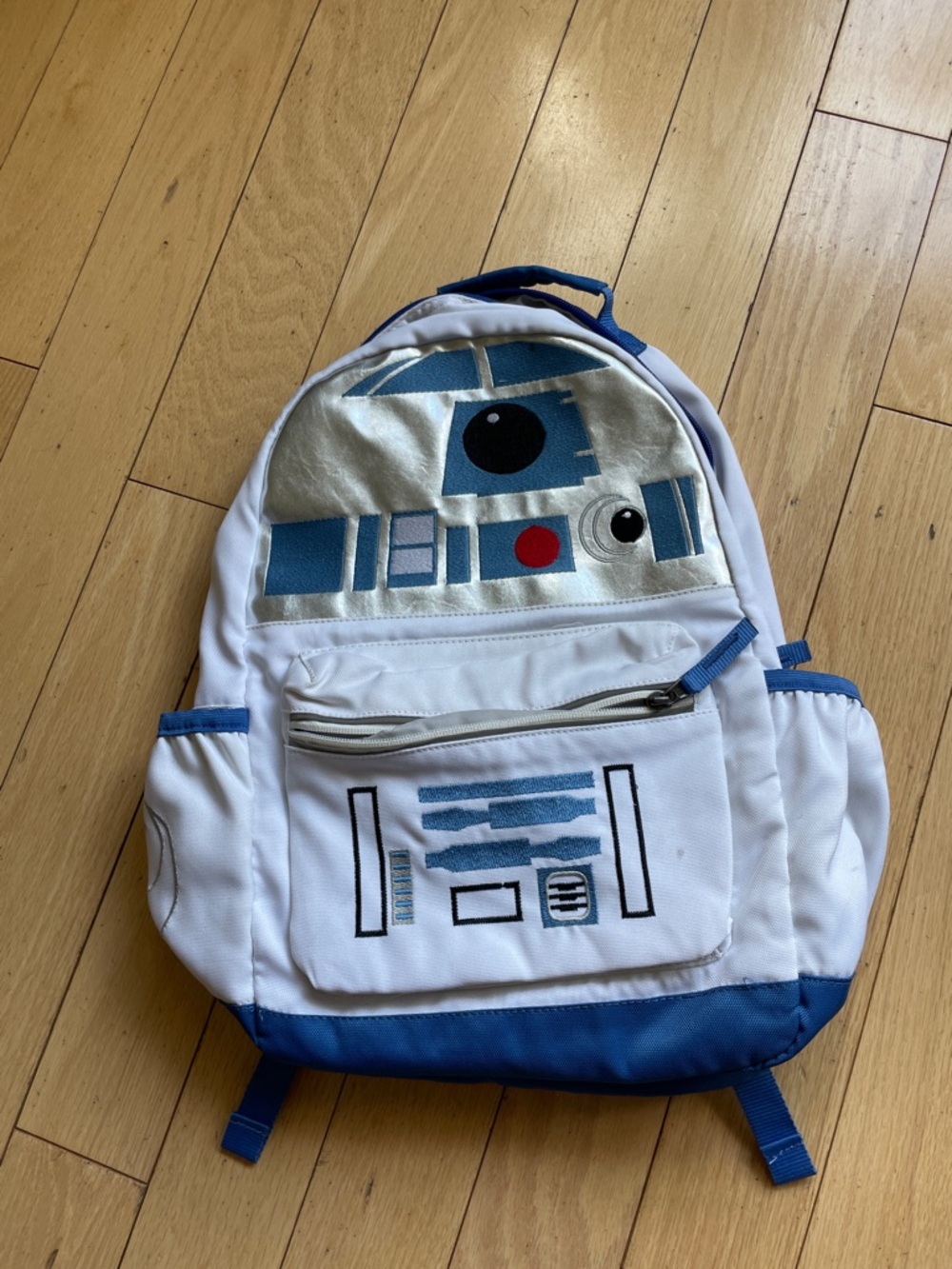 Hanna Andersson R2-D2 Kids Backpack – White and Blue Star Wars Inspired